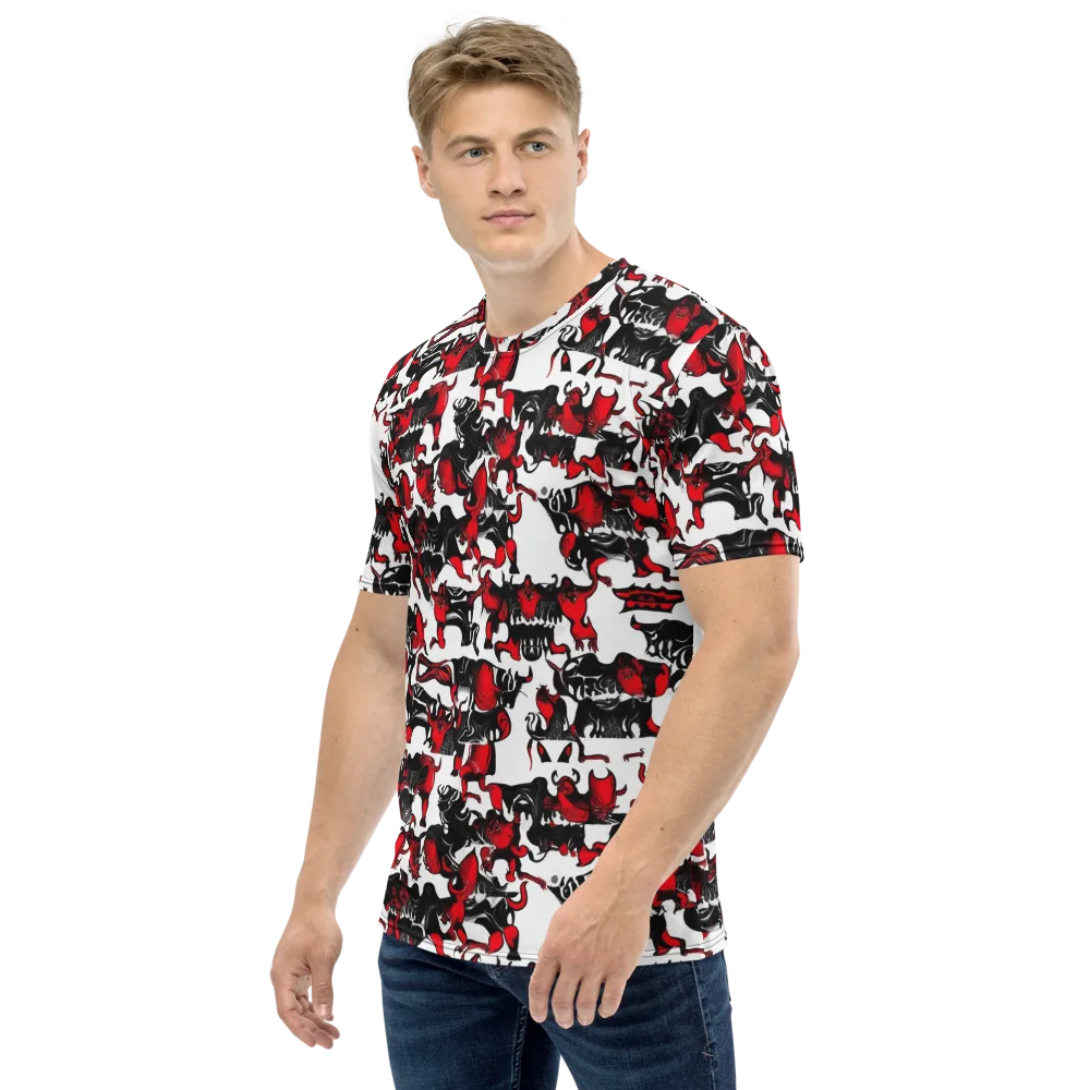 Hellfire Menagerie on Men's Crew Neck T-Shirt — Left