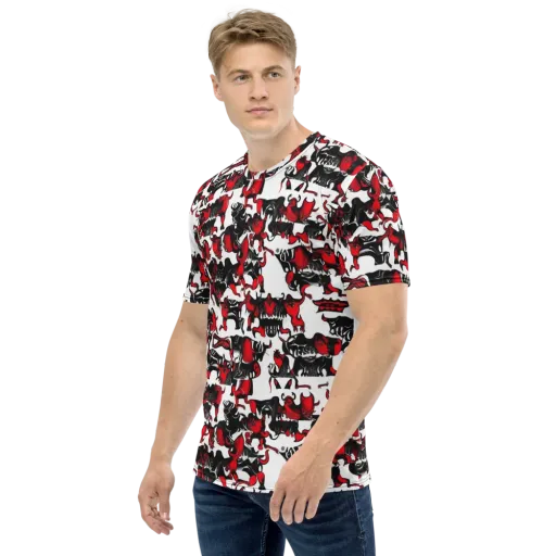 Hellfire Menagerie on a Men's Crew Neck T-Shirt