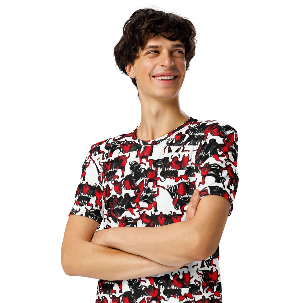 Hellfire Menagerie on Men's Crew Neck T-Shirt — Left Front