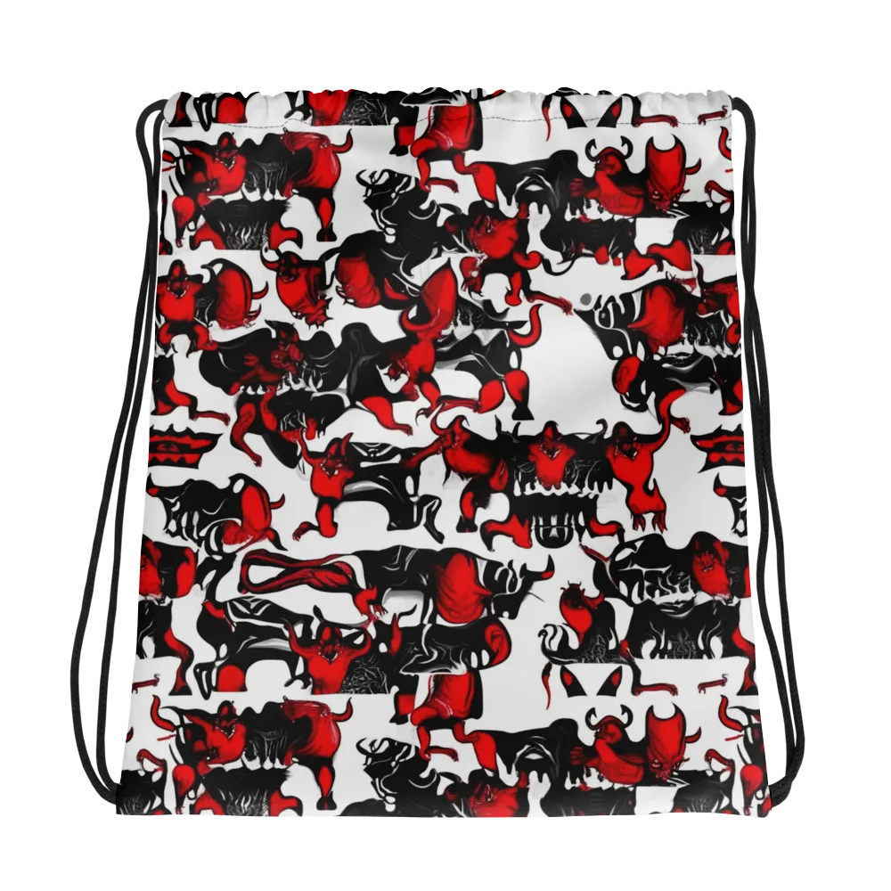 Hellfire Menagerie on Drawstring Bag — Photo