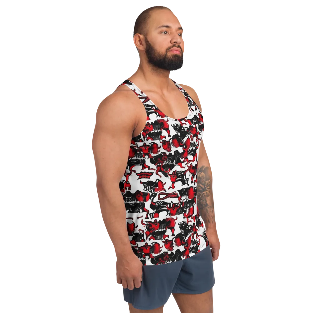 Hellfire Menagerie on Men's Tank Top — Right Front