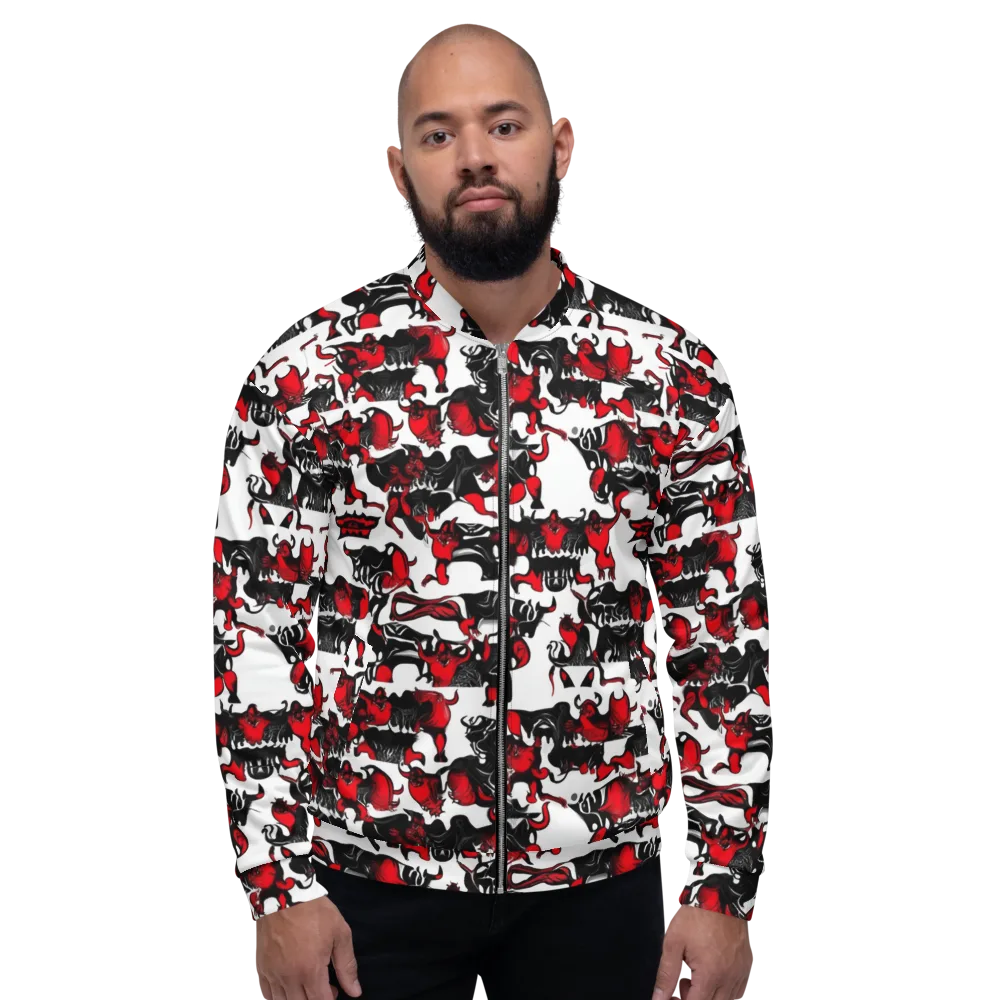 Hellfire Menagerie on Bomber Jacket — Front