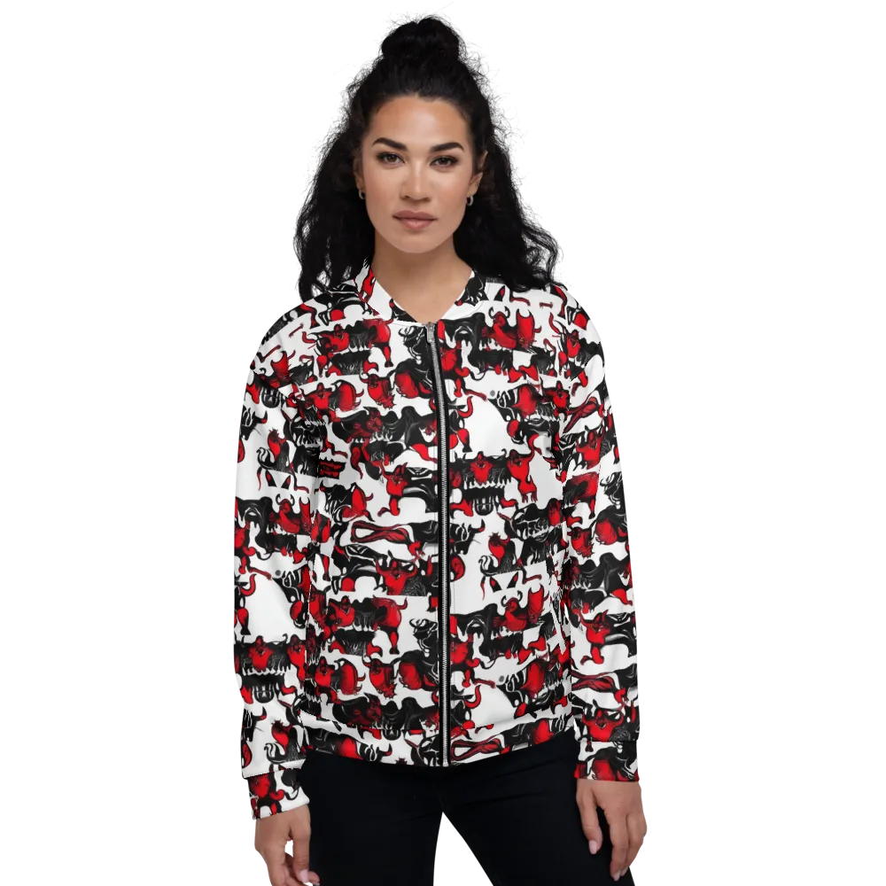 Hellfire Menagerie on Bomber Jacket — Front