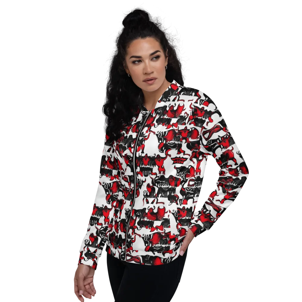 Hellfire Menagerie on Bomber Jacket — Left