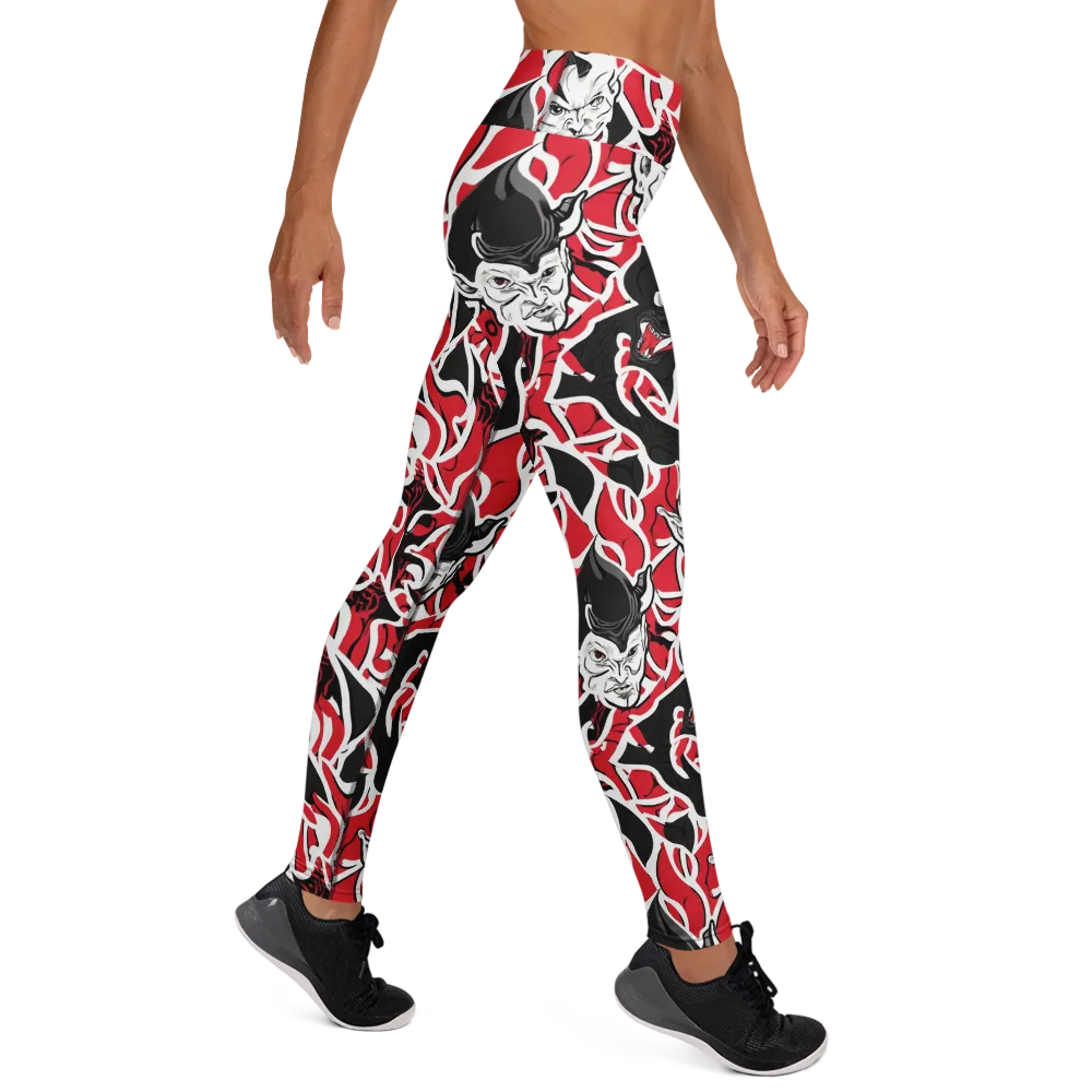 Inferno Masquerade on Yoga Leggings — Right