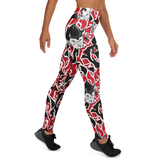 Inferno Masquerade on a Yoga Leggings