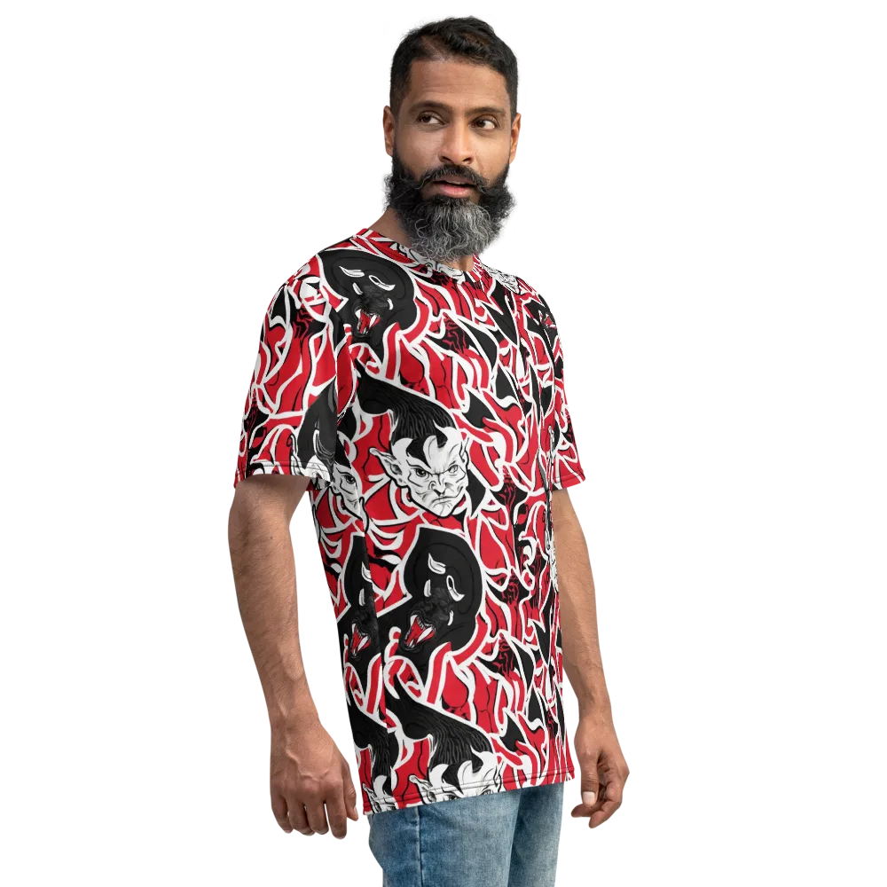 Inferno Masquerade on Men's Crew Neck T-Shirt — Right