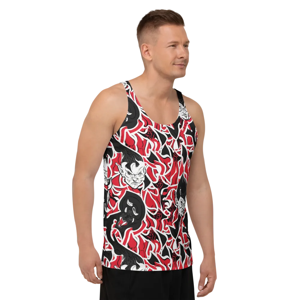 Inferno Masquerade on Men's Tank Top — Right Front
