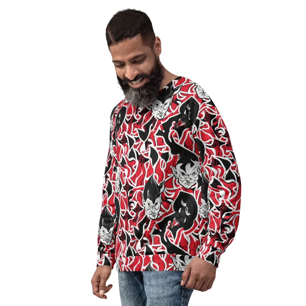 Inferno Masquerade on Sweatshirt — Left Front