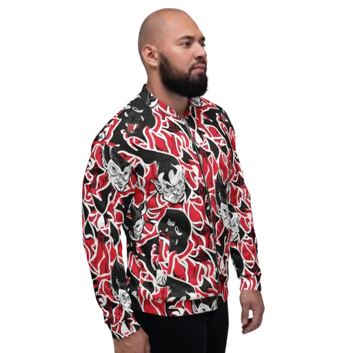 Inferno Masquerade on a Bomber Jacket