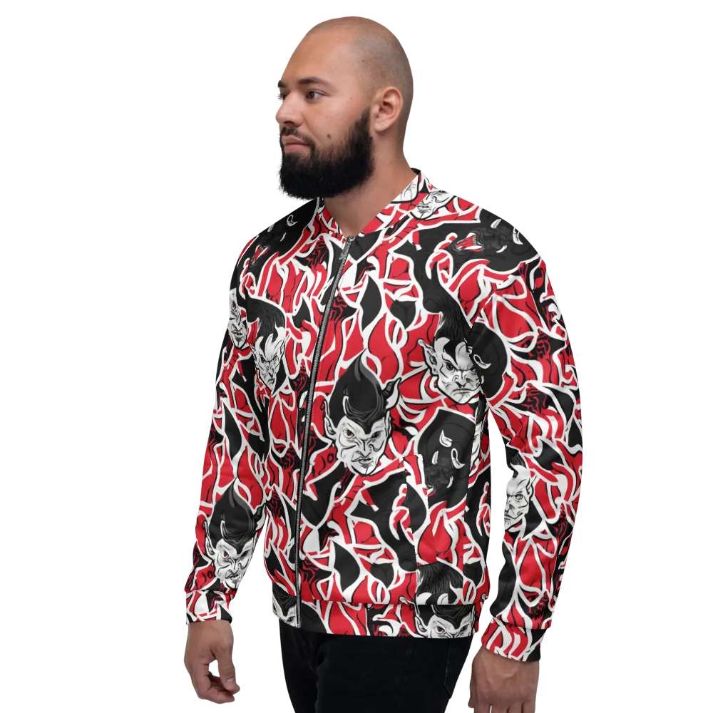 Inferno Masquerade on Bomber Jacket — Left