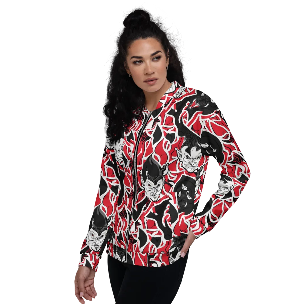 Inferno Masquerade on Bomber Jacket — Left