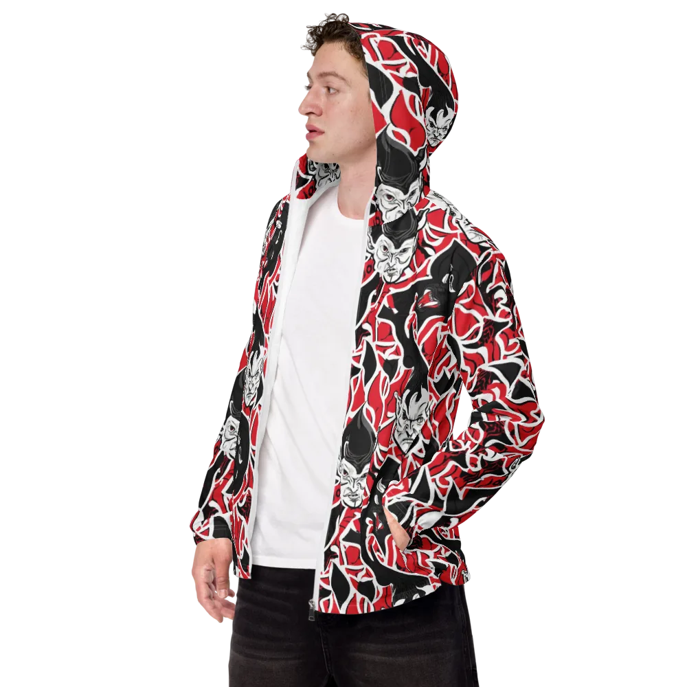 Inferno Masquerade on Men's Windbreaker — Left Front