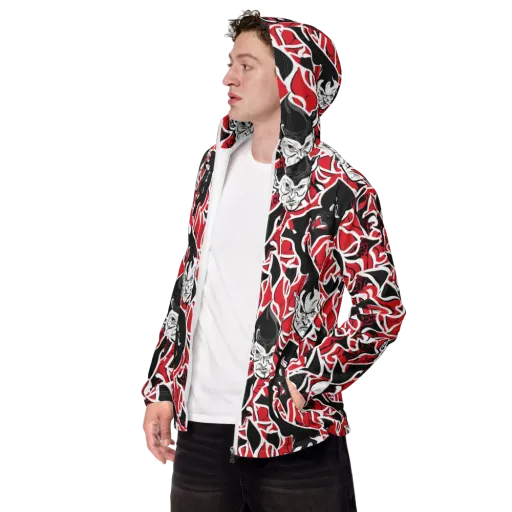 Inferno Masquerade on a Men's Windbreaker