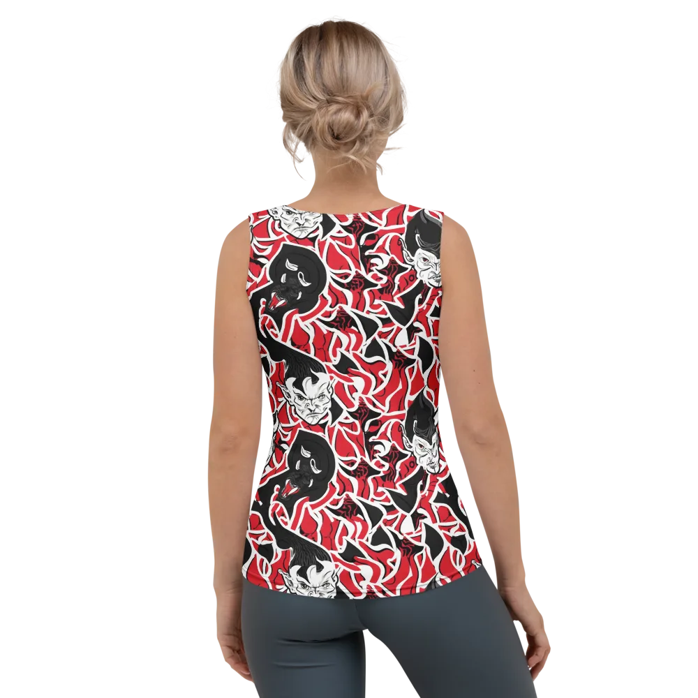 Inferno Masquerade on Women's Tank Top — Back