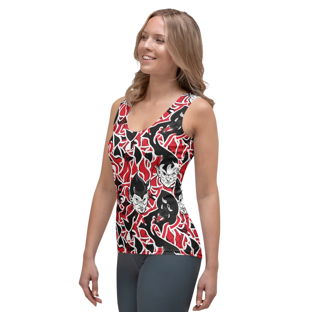 Inferno Masquerade on Women's Tank Top — Left Front