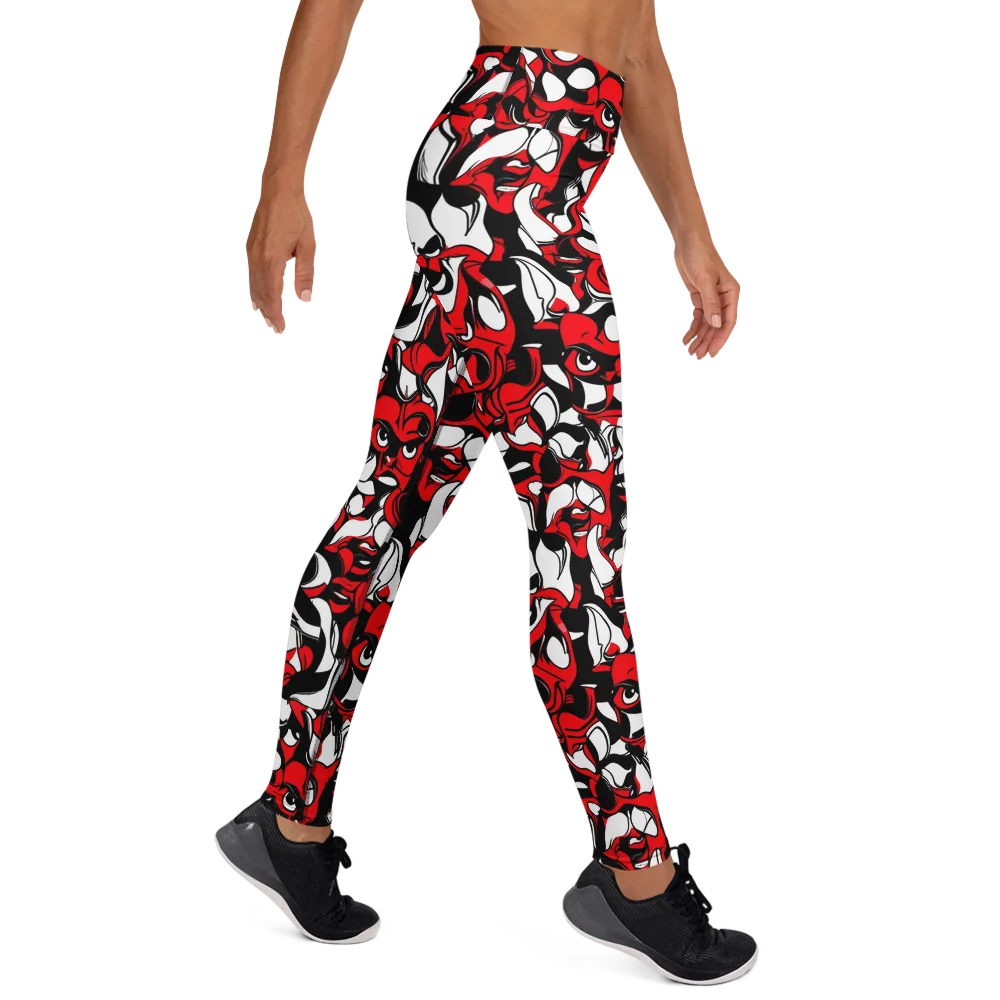 Devil's Doodle on Yoga Leggings — Right