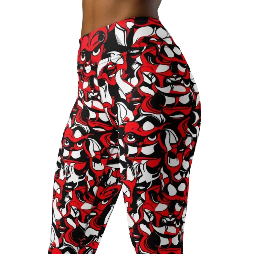 Devil's Doodle on a Yoga Leggings