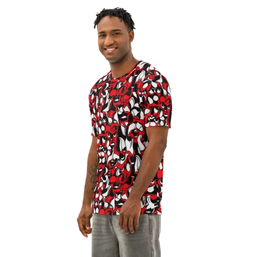 Devil's Doodle on a Men's Cotton Crew Neck T-Shirt