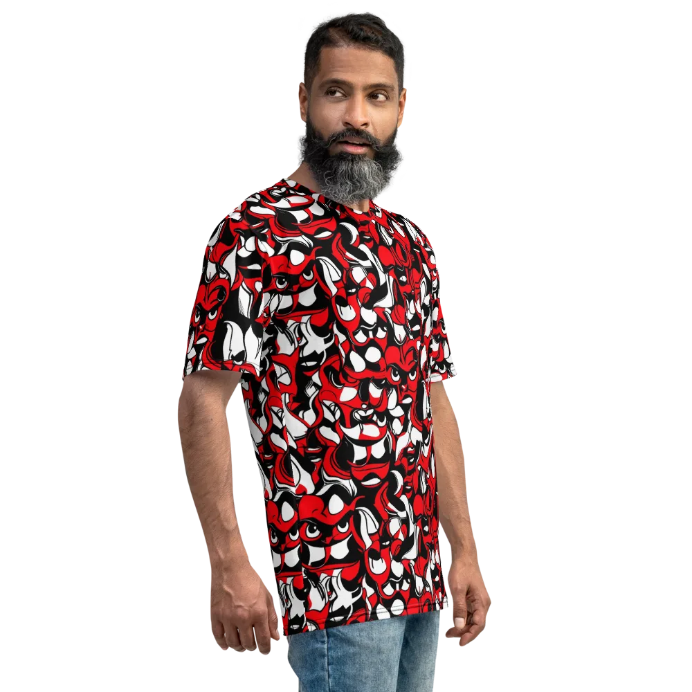 Devil's Doodle on Men's Crew Neck T-Shirt — Right