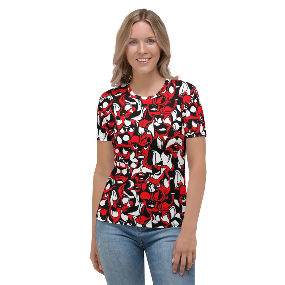 Devil's Doodle on Women's Crew Neck T-Shirt — Front