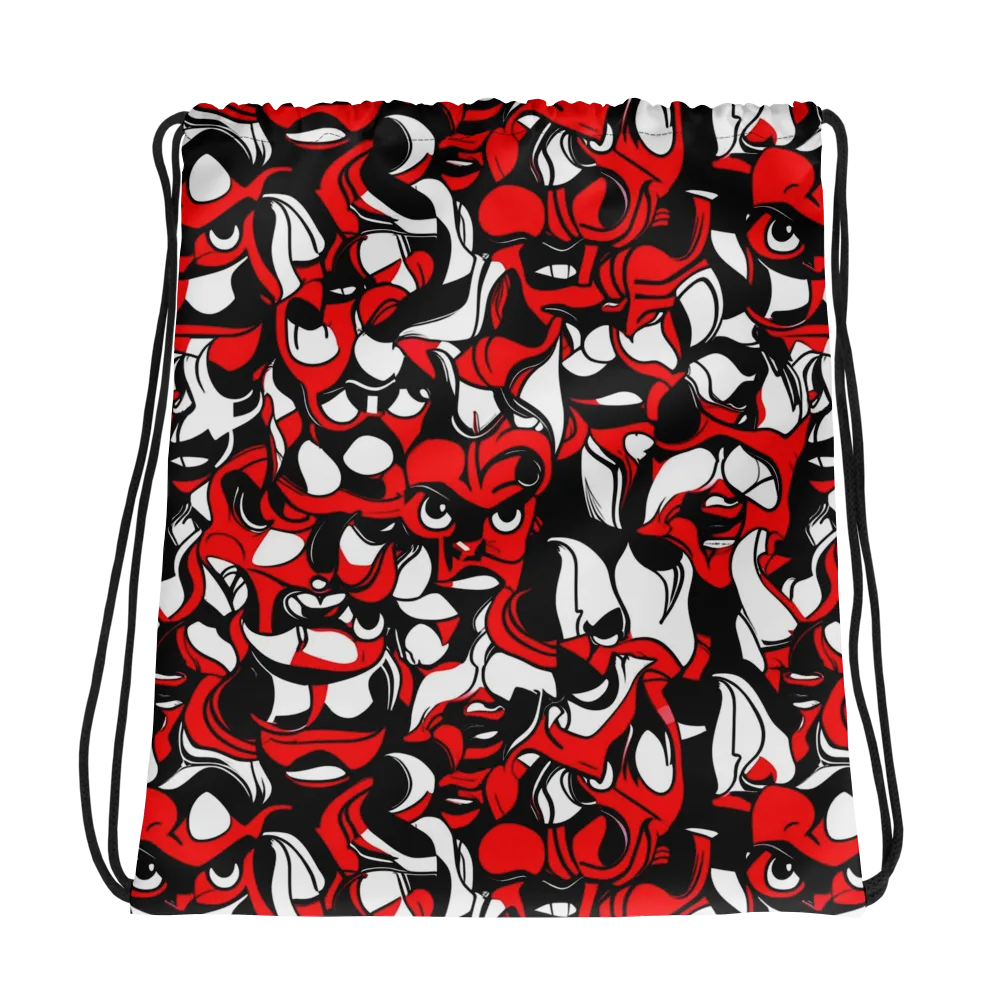 Devil's Doodle on Drawstring Bag — Photo