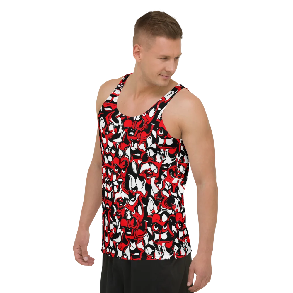 Devil's Doodle on Men's Tank Top — Left Front