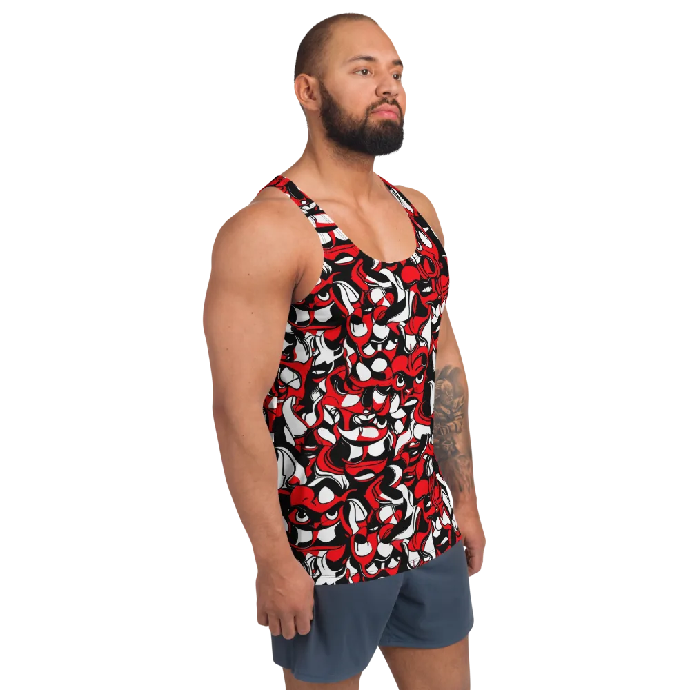 Devil's Doodle on Men's Tank Top — Right Front
