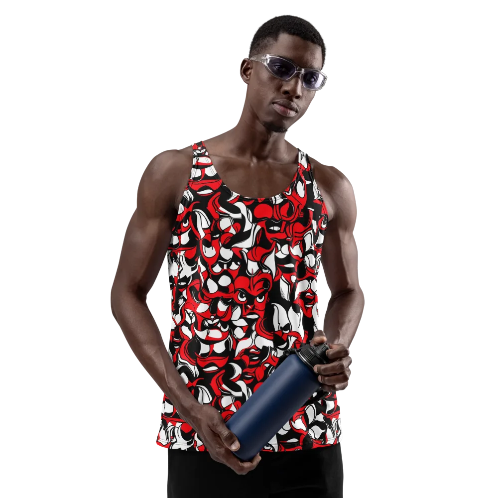 Devil's Doodle on Men's Tank Top — Front