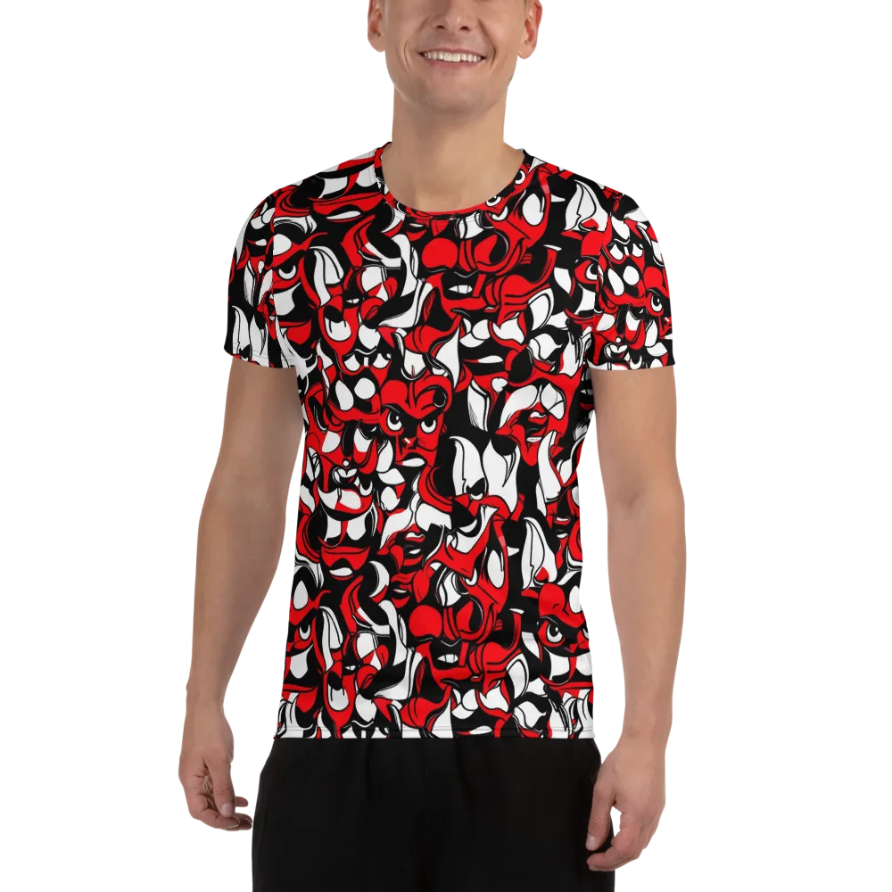 Devil's Doodle on Men's Athletic T-Shirt — Front