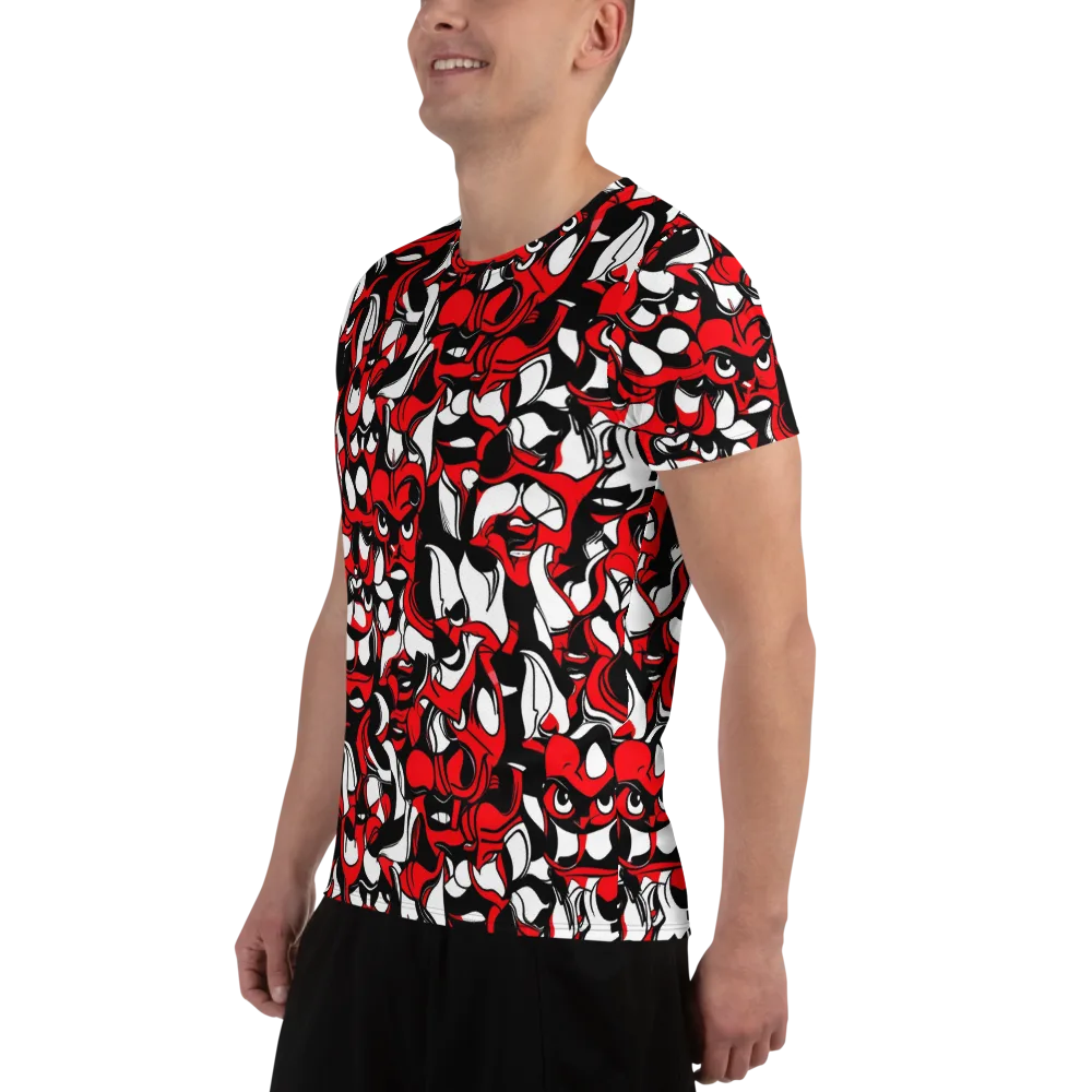 Devil's Doodle on Men's Athletic T-Shirt — Left