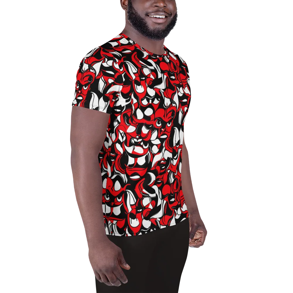 Devil's Doodle on Men's Athletic T-Shirt — Right