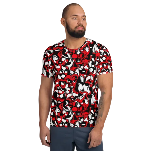 Devil's Doodle on Men's Athletic T-Shirt