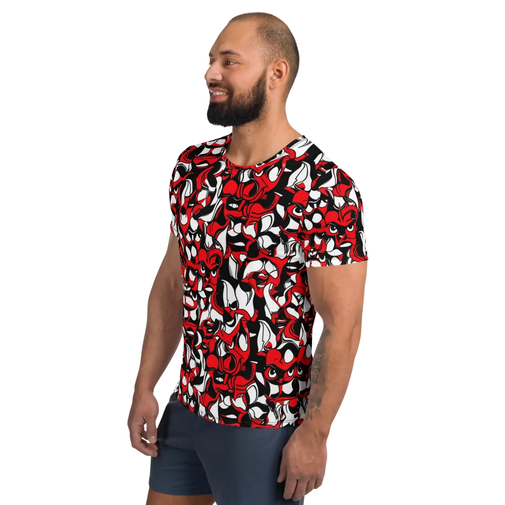 Devil's Doodle on Men's Athletic T-Shirt — Left