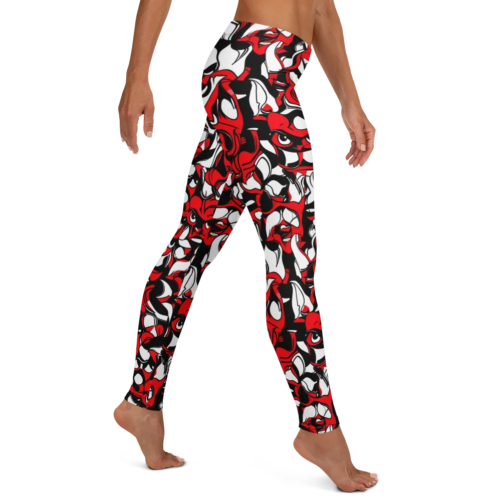 Devil's Doodle on Leggings — Right