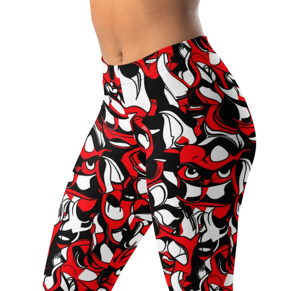 Devil's Doodle on Leggings — Left Front