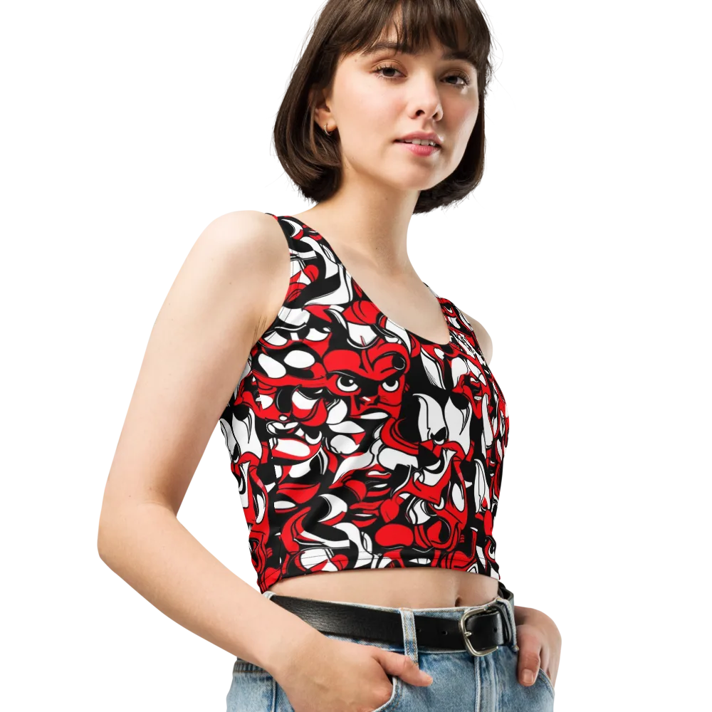 Devil's Doodle on Crop Top — Right Front