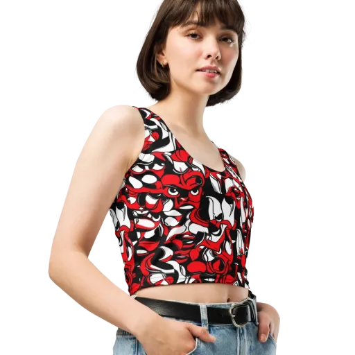 Devil's Doodle on a Crop Top