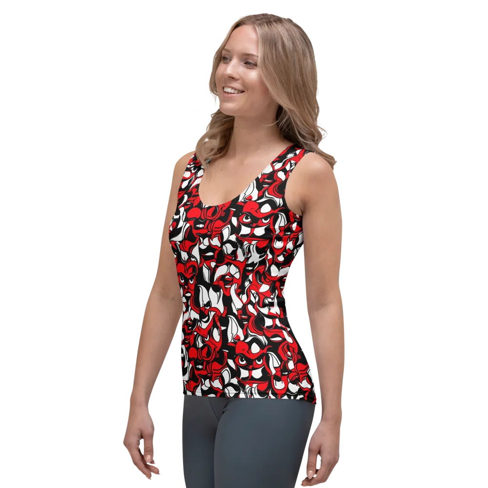 Devil's Doodle on Women's Tank Top — Left Front