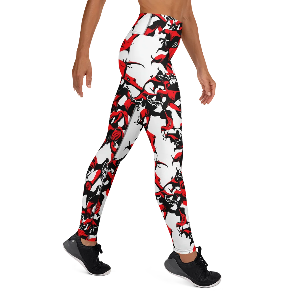 Redline Revelry on Yoga Leggings — Right