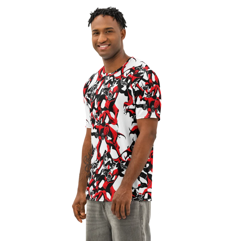 Redline Revelry on Men's Cotton Crew Neck T-Shirt — Left Front