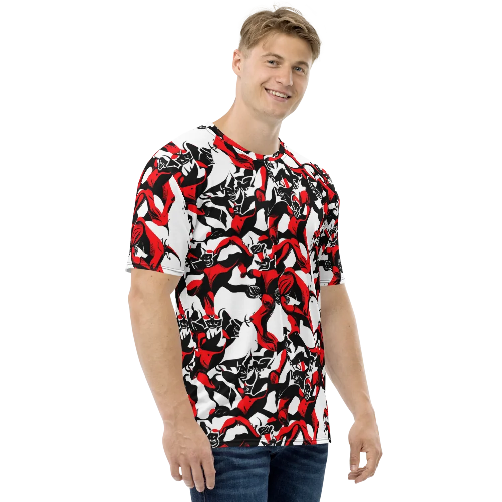 Redline Revelry on Men's Crew Neck T-Shirt — Right