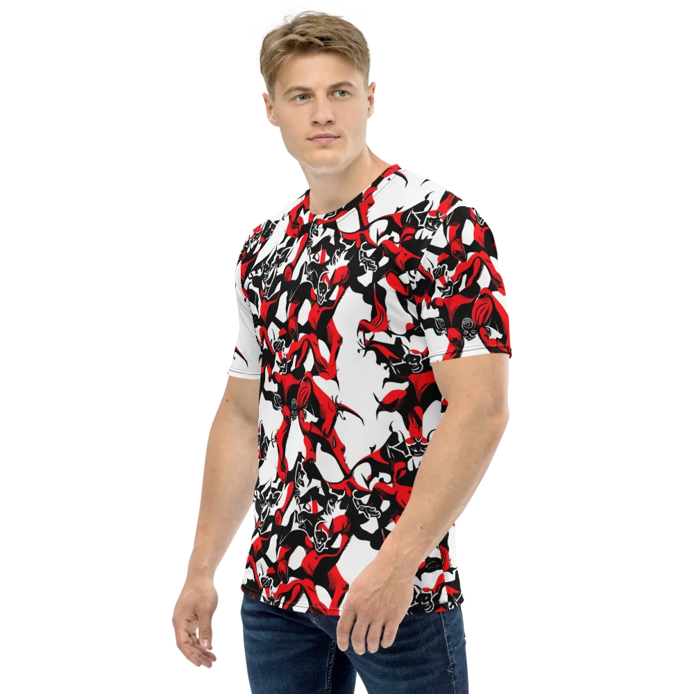 Redline Revelry on Men's Crew Neck T-Shirt — Left