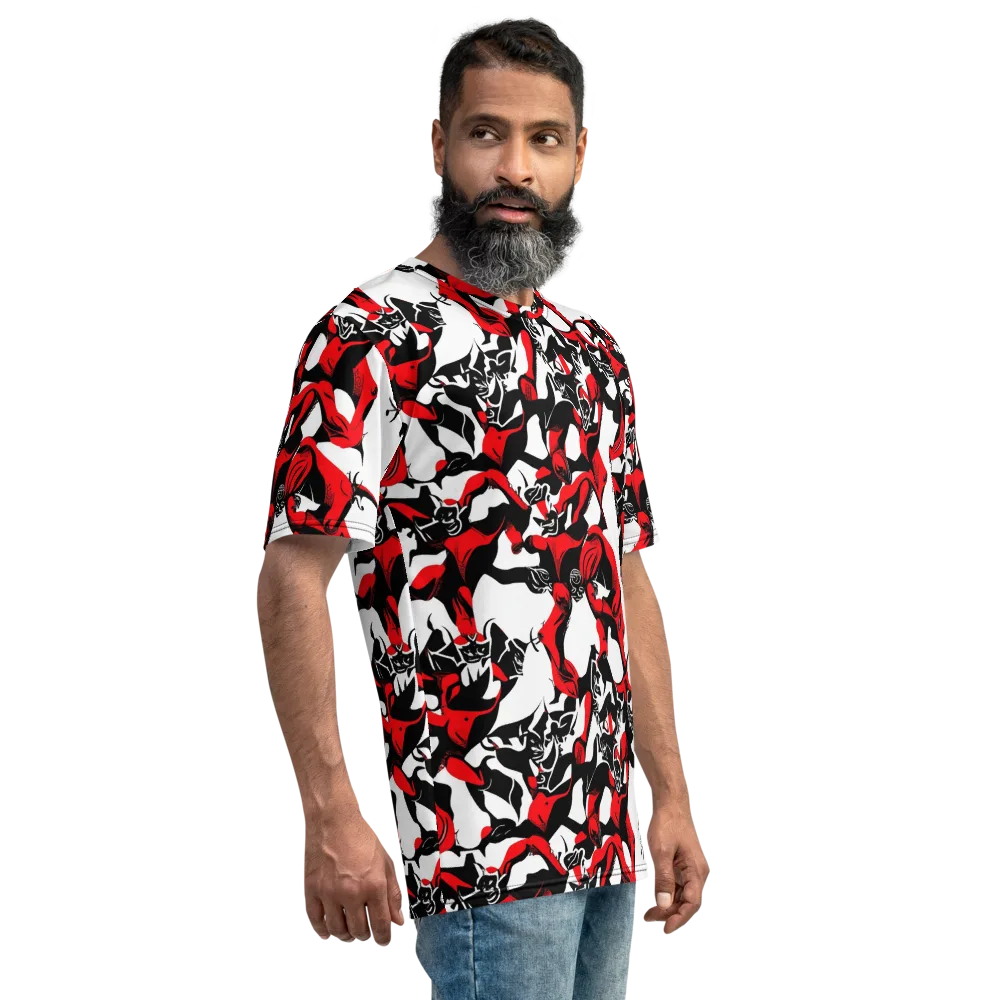 Redline Revelry on Men's Crew Neck T-Shirt — Right