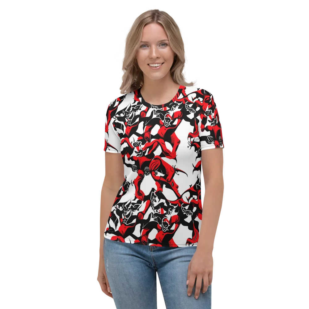 Redline Revelry on Women's Crew Neck T-Shirt — Front