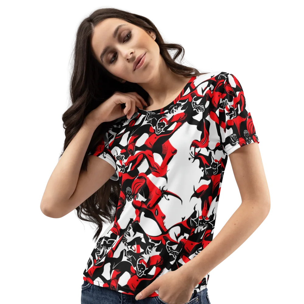 Redline Revelry on Women's Crew Neck T-Shirt — Left Front