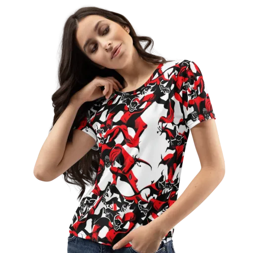 Redline Revelry on a Women's Crew Neck T-Shirt