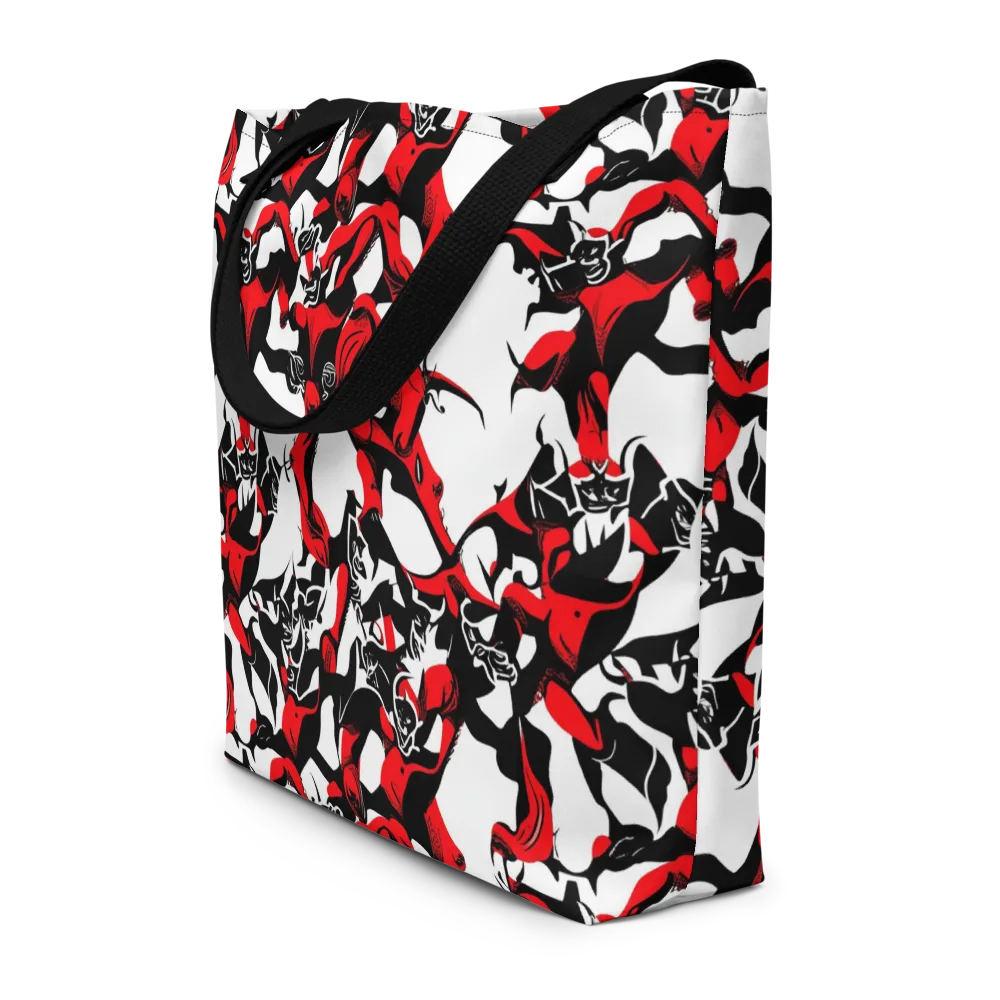 Redline Revelry on Large Tote Bag W/ Pocket — Front