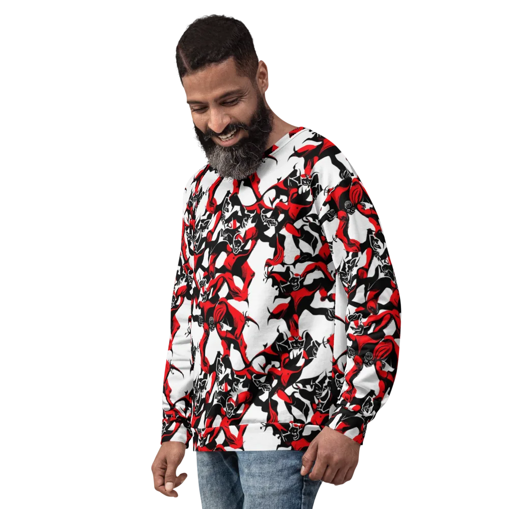 Redline Revelry on Sweatshirt — Left Front