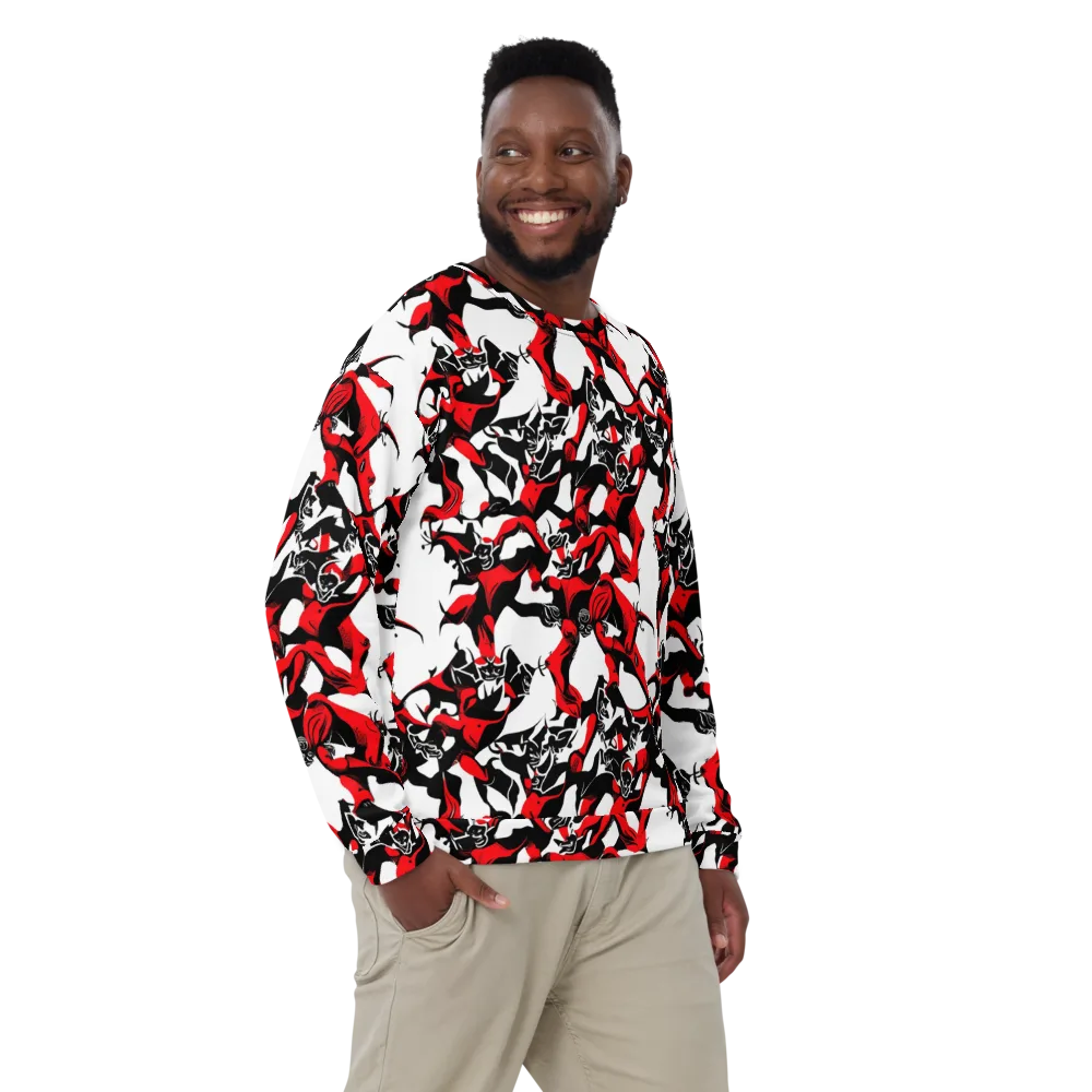 Redline Revelry on Sweatshirt — Front